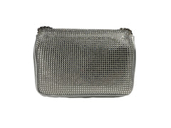 Versace La Medusa Crystal Silver Leather Crossbody Bag